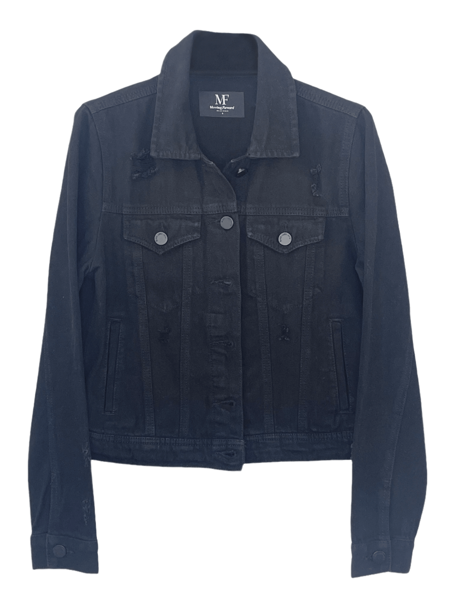 Game Day Jacket, Black Denim, Texas Tech Wreck 'Em Guns Up