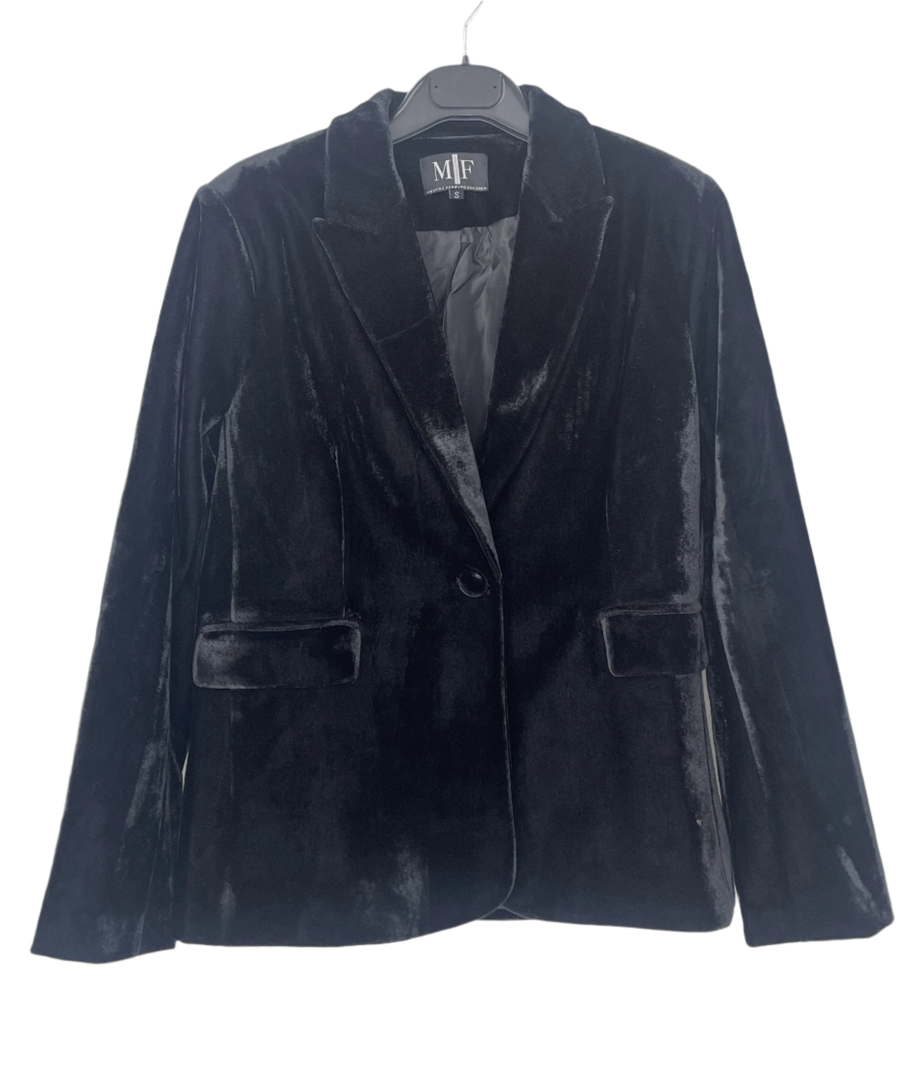Gunmetal Love Repeater Black Velvet Blazer