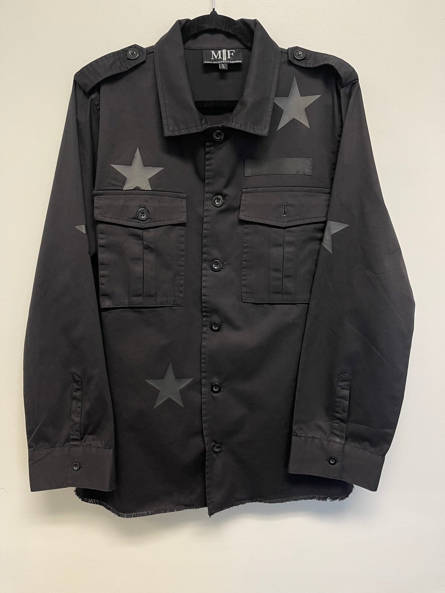 Shacket, Army, Black w/ Black Star