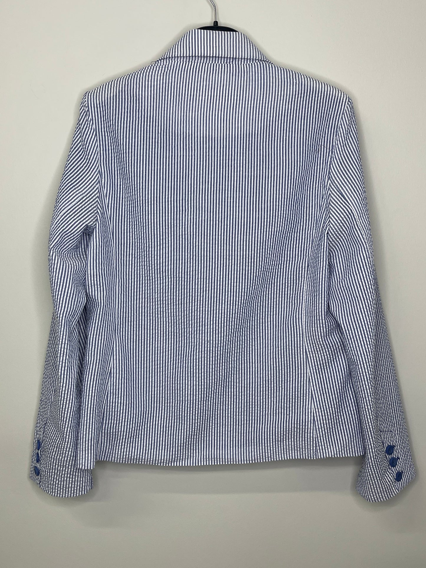 Blazer, Seersucker Blue, White Butterflies