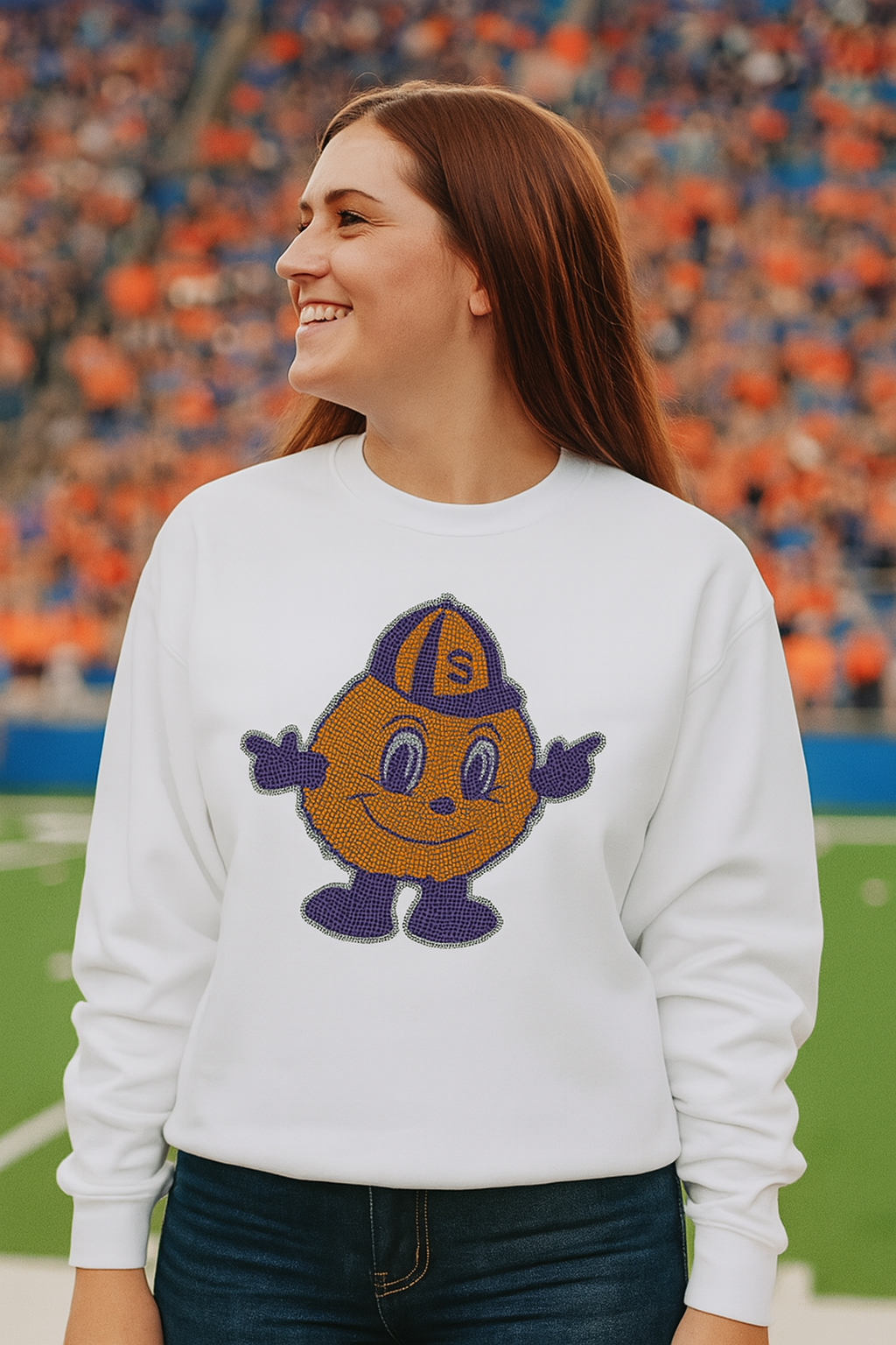 Syracuse Otto White Crewneck Sweatshirt