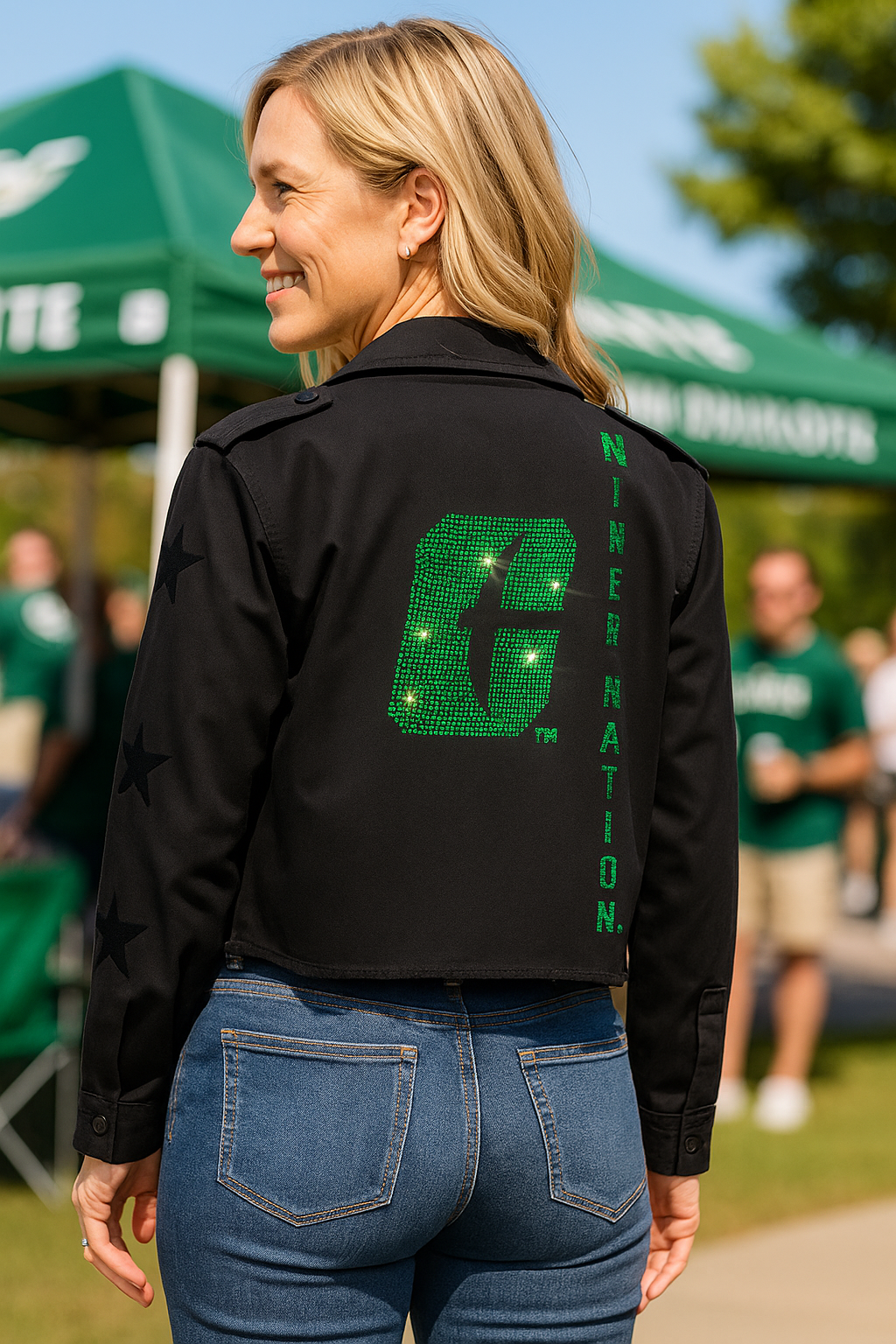 University of N Carolina-Charlotte Large C Niner Nation Black Shacket