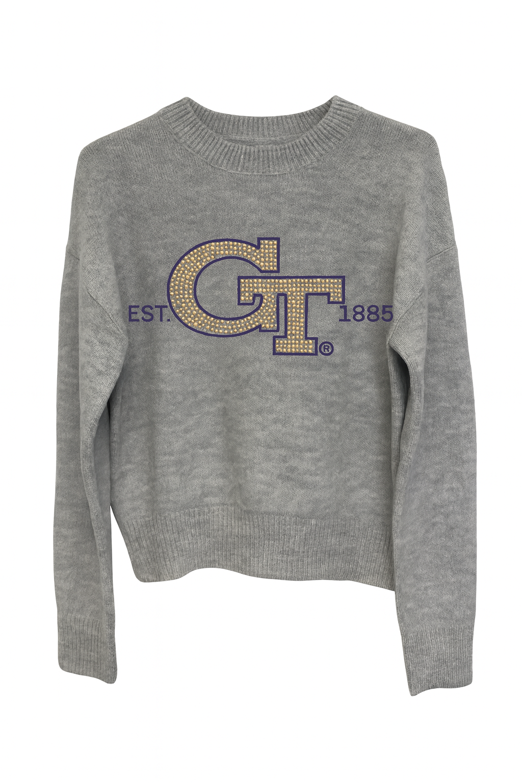 Georgia Tech EST.1885 Gray Crewneck Sweater