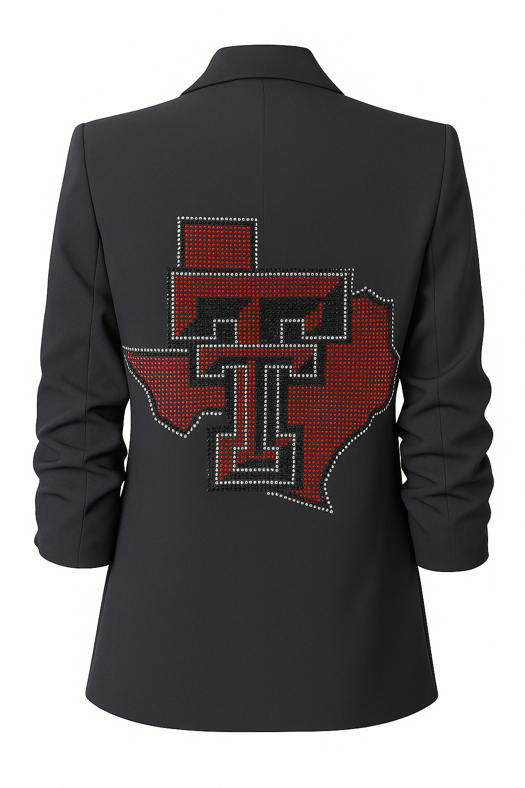 Game Day Blazer, Ruched Black, Texas Tech TT State
