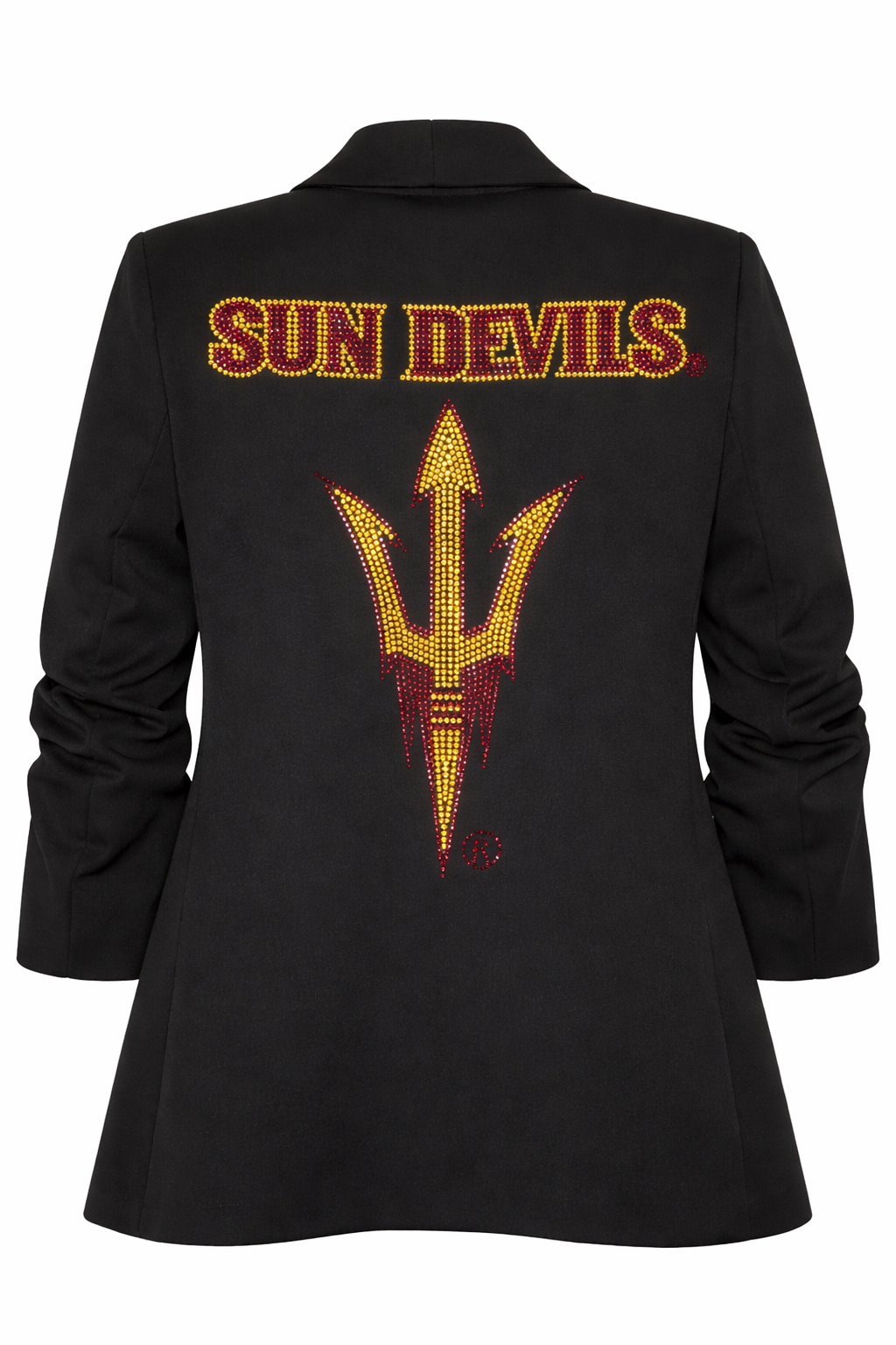 Arizona State Sun Devils Fork Black Ruched Blazer