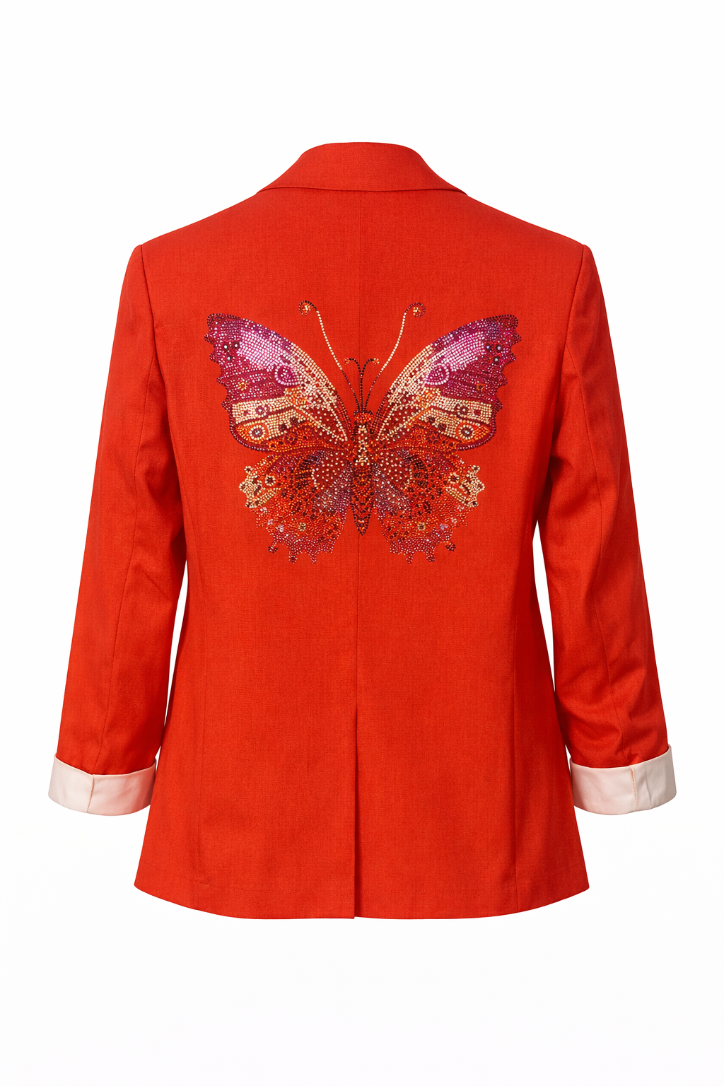 Blazer, Linen Orange, Butterfly