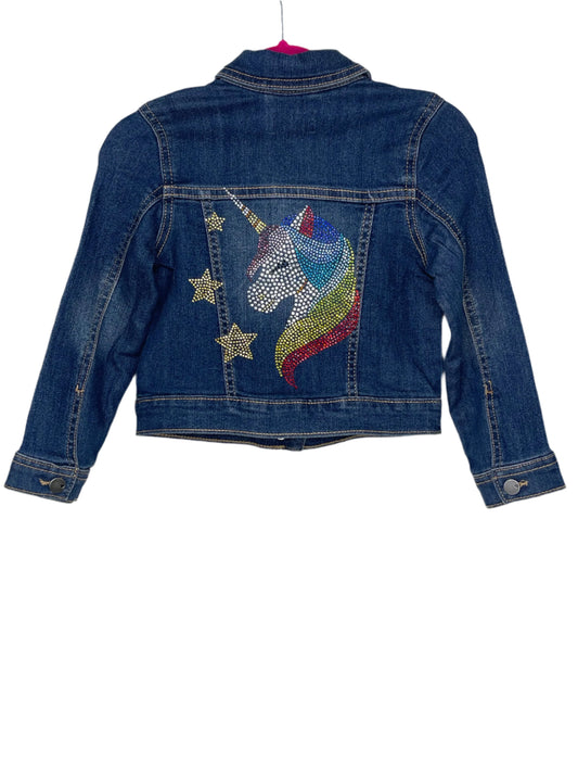 KIDS Denim Jacket Crystal Unicorn