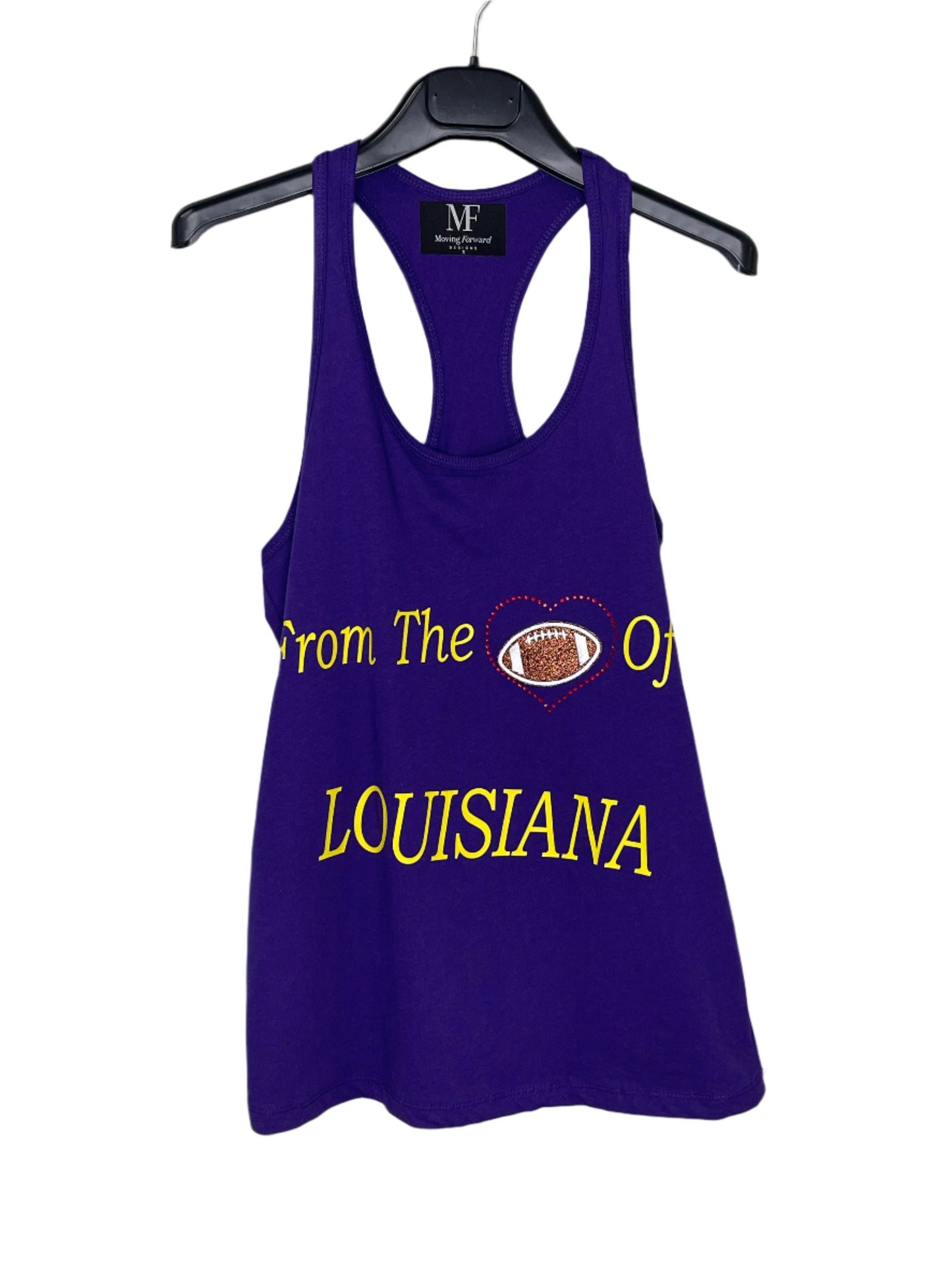 Tank Top, Purple Racer Back, From the Heart of Louisiana