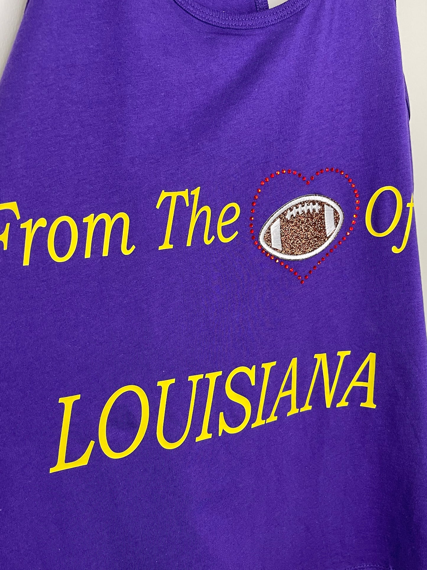 Tank Top, Purple Racer Back, From the Heart of Louisiana