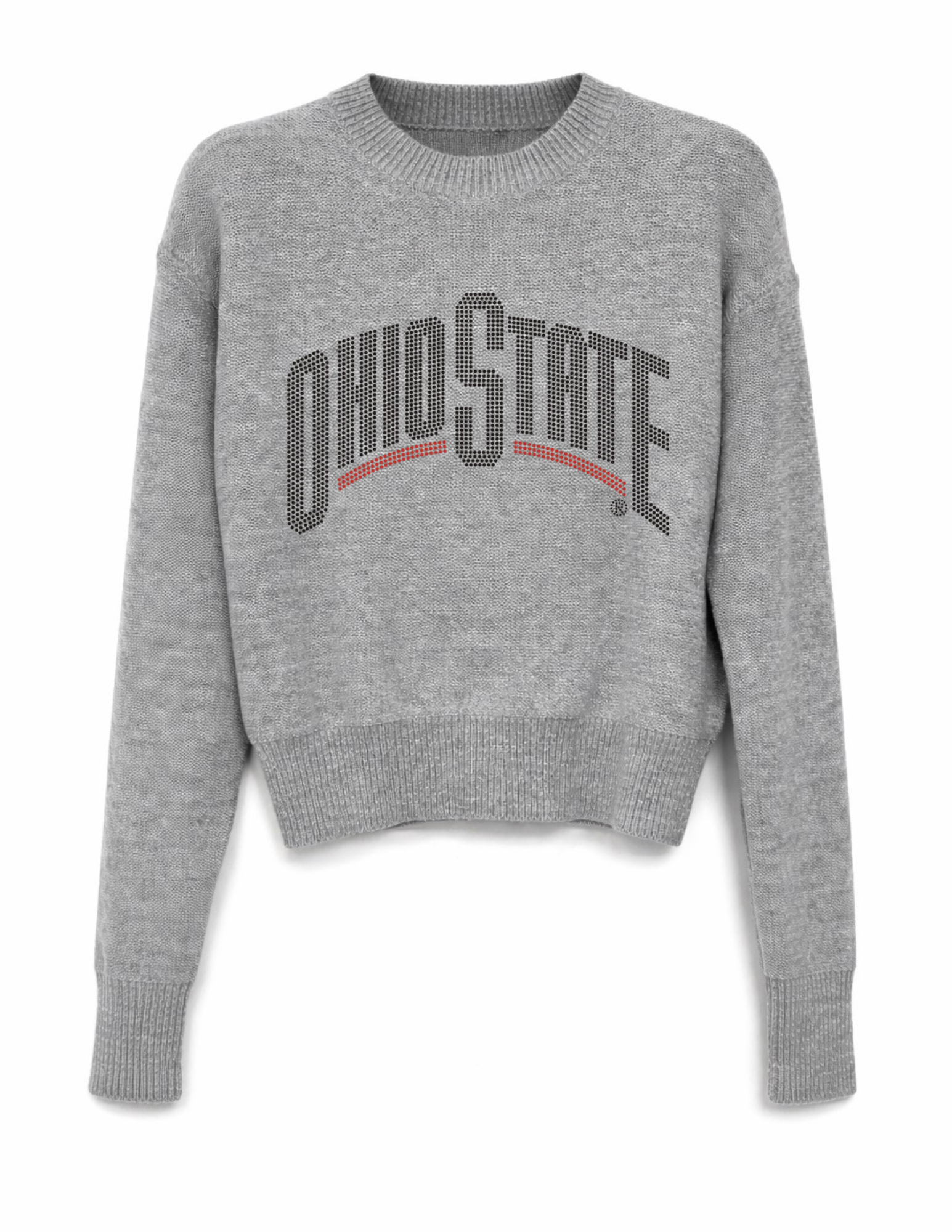 Ohio State Black Curve Gray Crewneck  Sweater