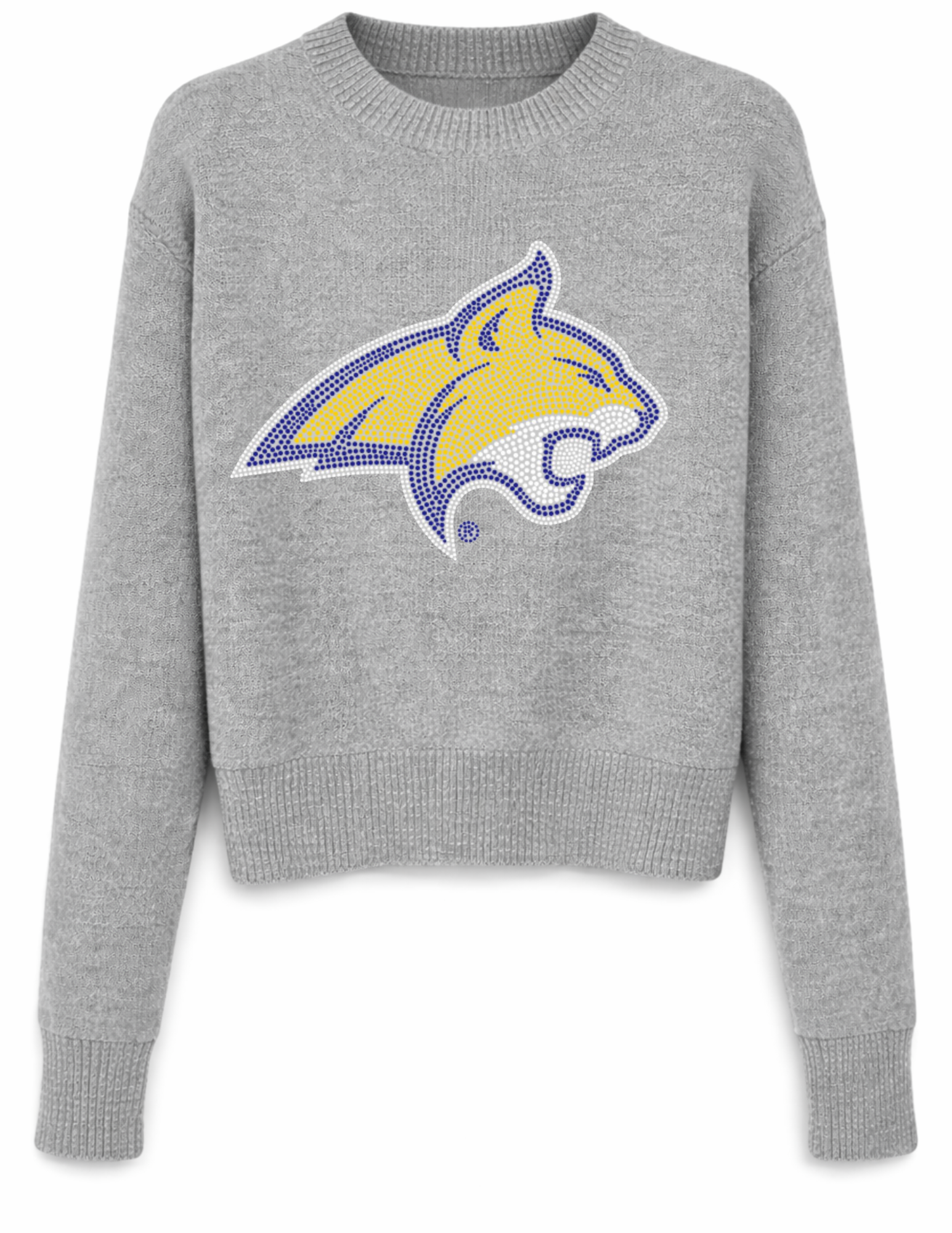 Montana State Bobcat Gray Crewneck Sweater