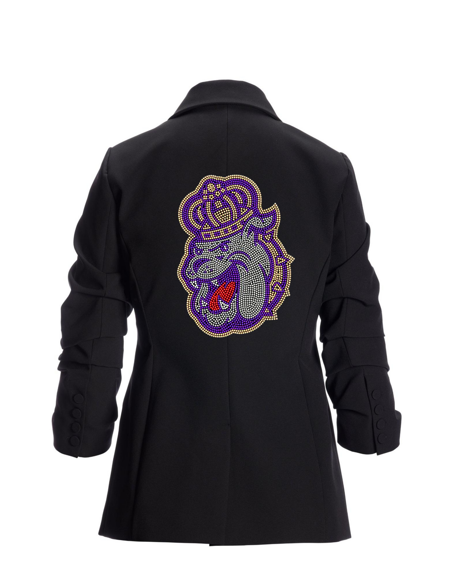 Licensed Game Day, Black Blazer, Crystal JMU Dog