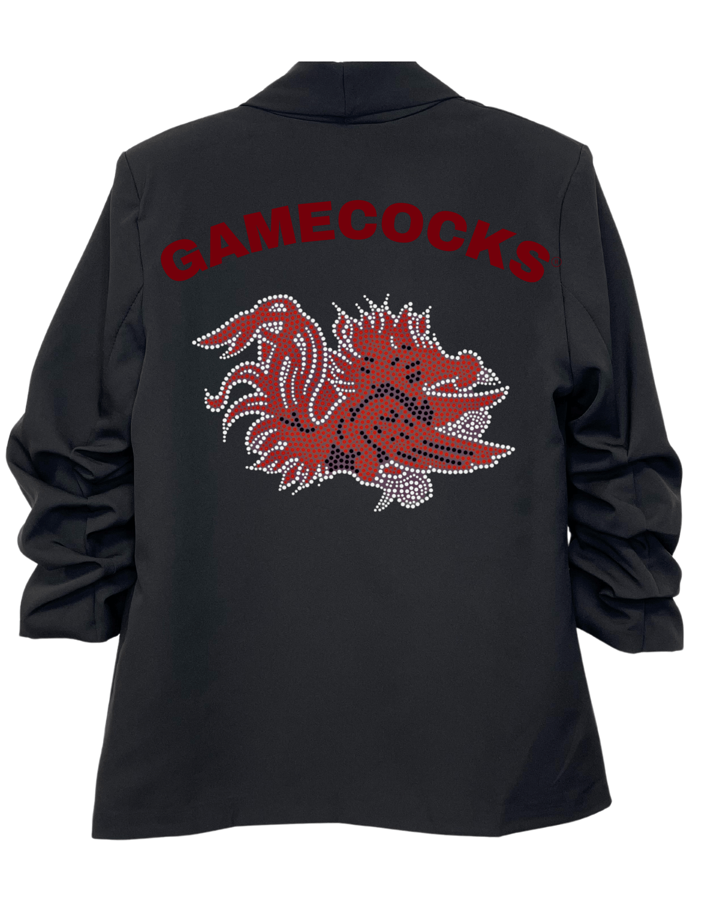 Game Day Blazer, Black Ruched, University of South Carolina, Gamecock