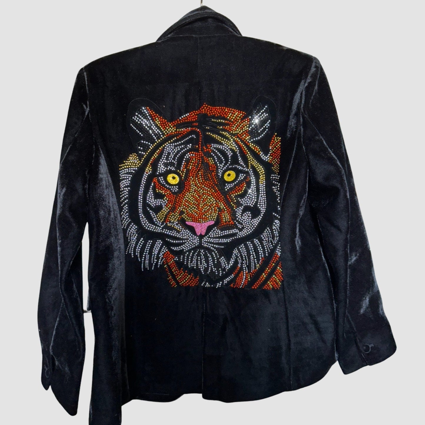 Blazer, Velvet Black, Orange Tiger Face