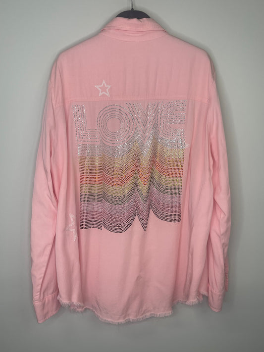 Shirt, Embroidered Star Light Pink, Love Repeater