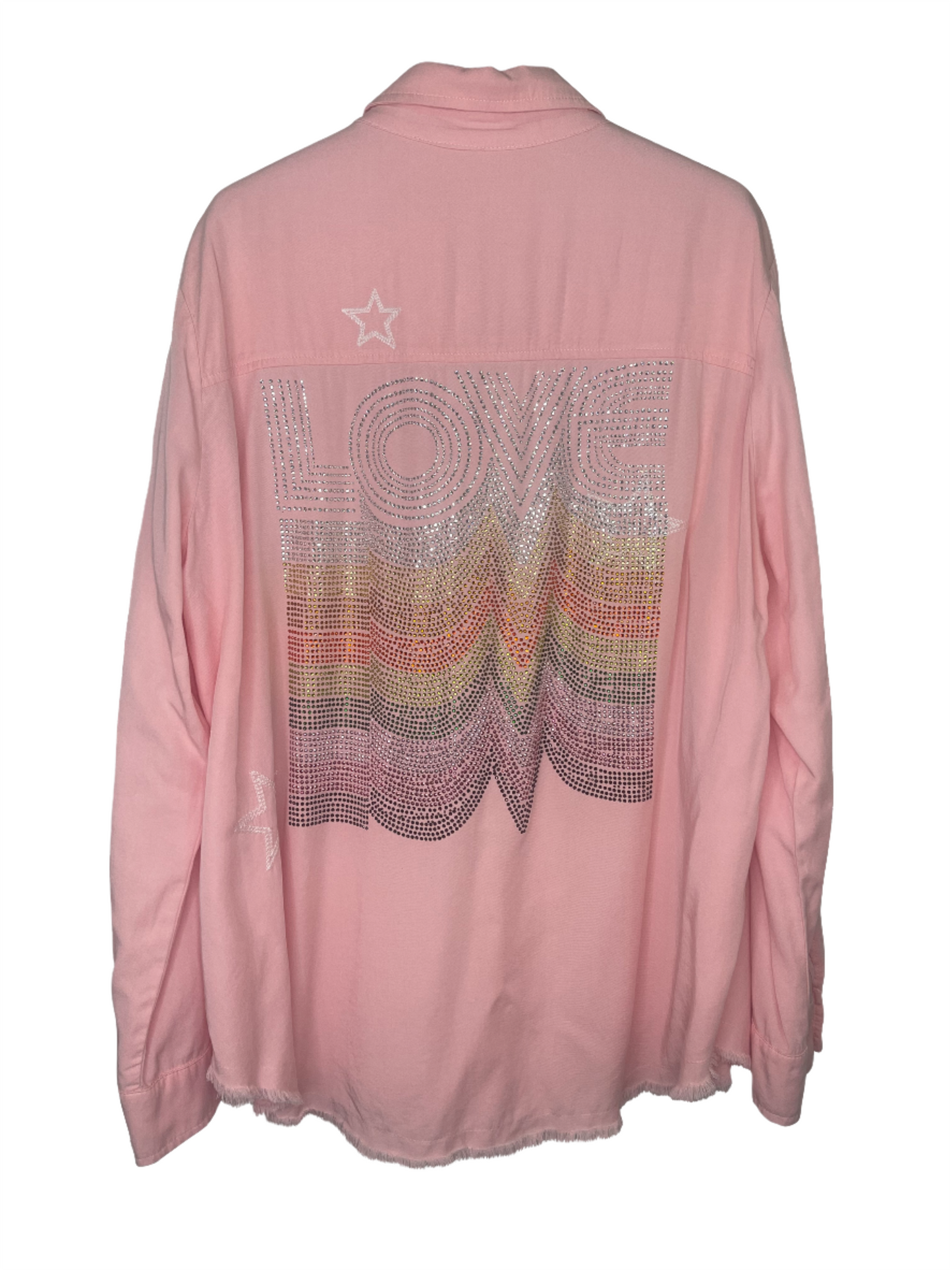 Shirt, Embroidered Star Light Pink, Love Repeater