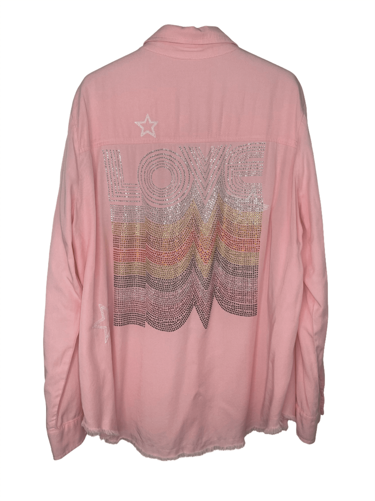 Shirt, Embroidered Star Light Pink, Love Repeater