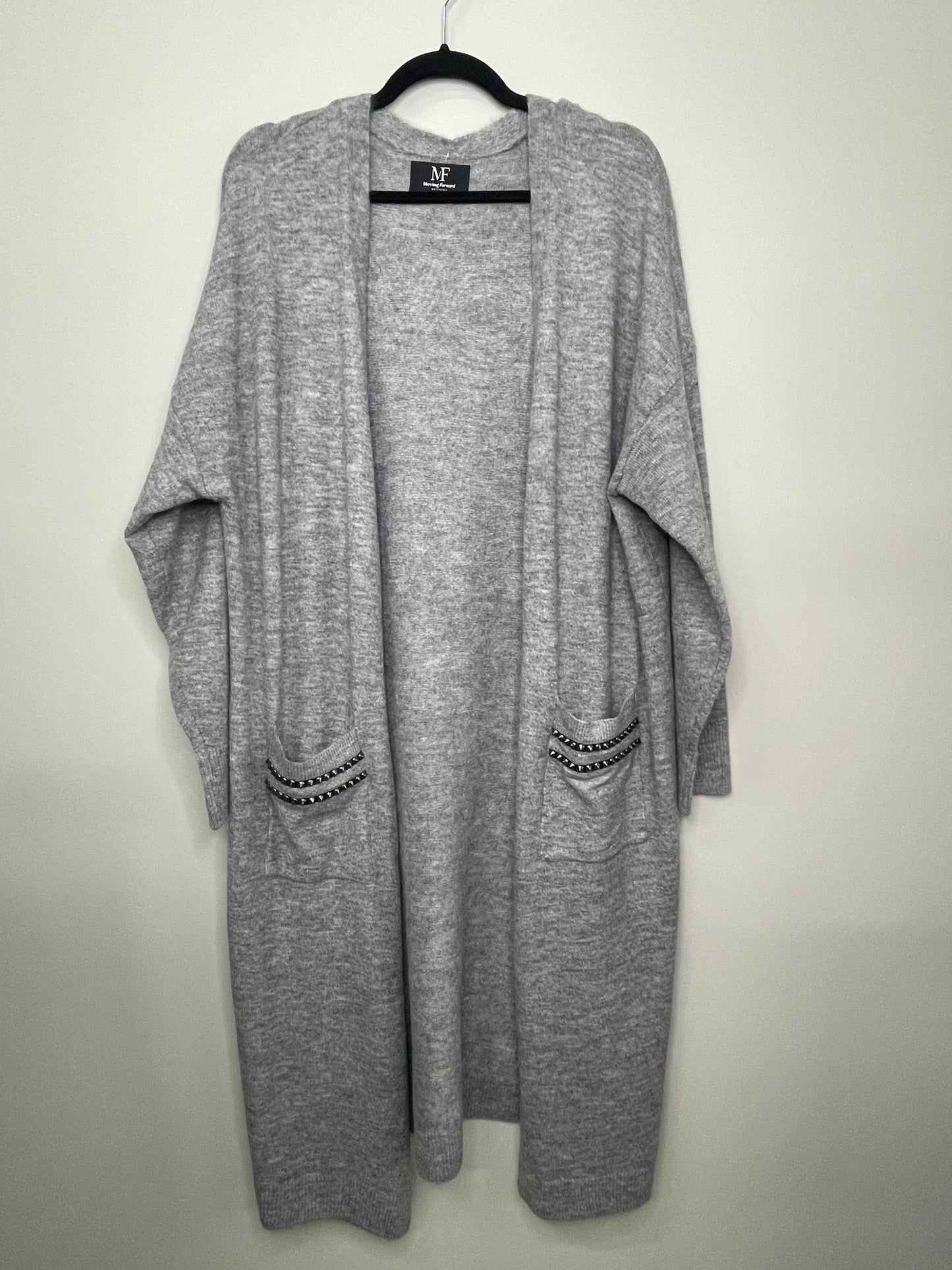 Sweater, Long Cardigan Gray, Gunmetal Love Repeater