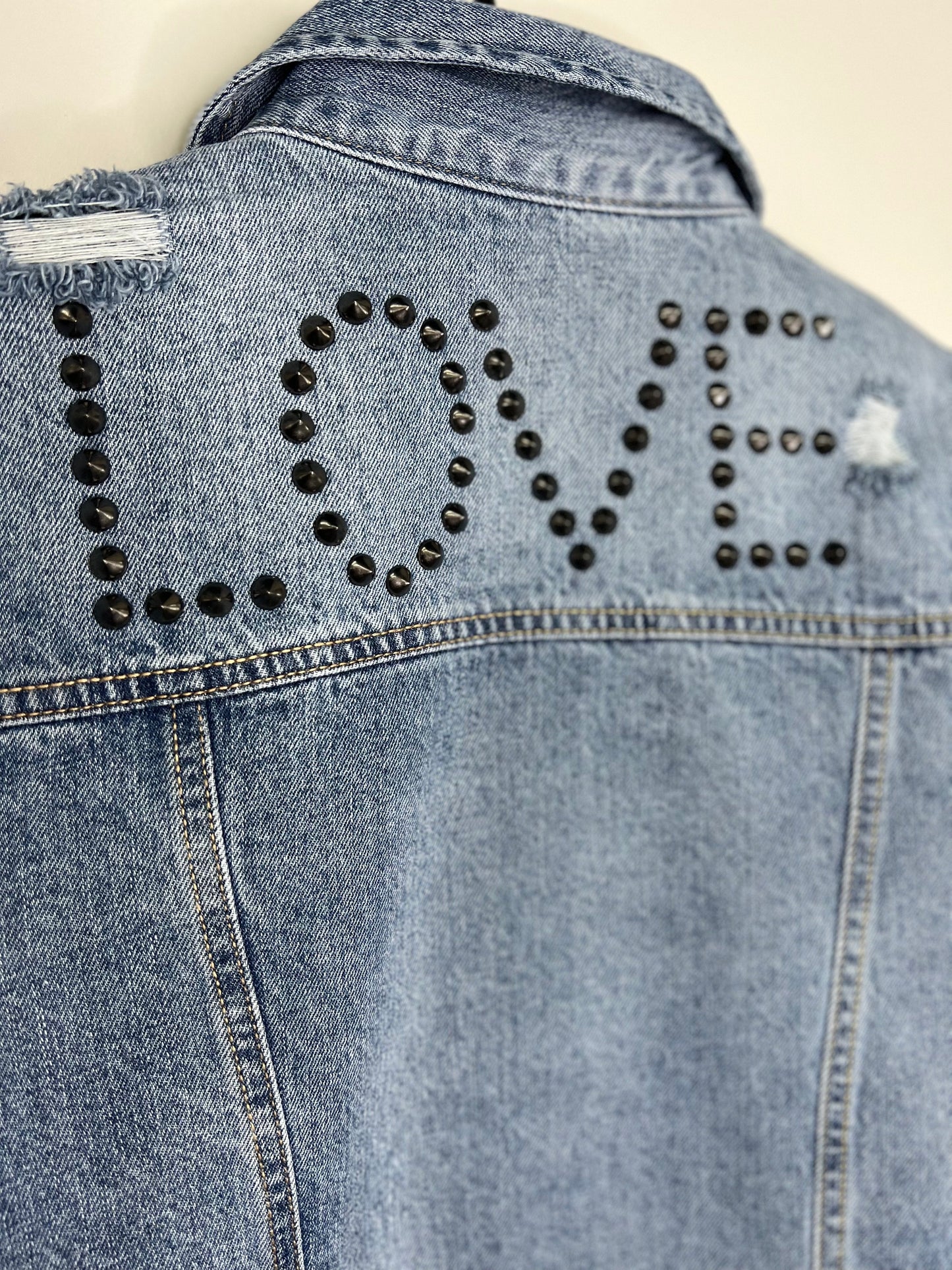 Love Studs Blue Denim Jacket