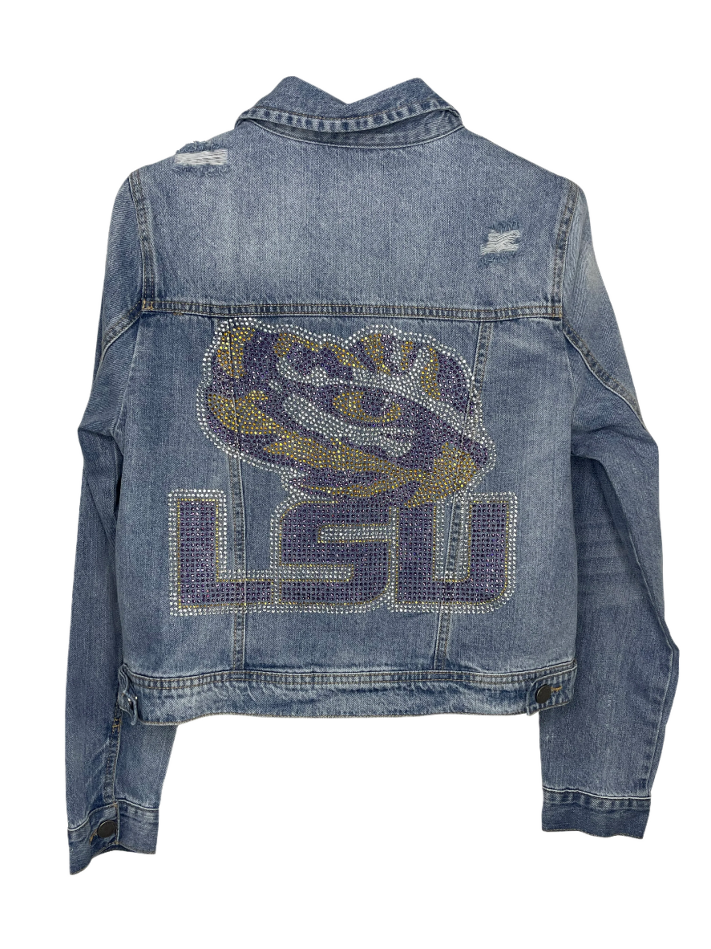 Licensed Game Day Jacket, Blue Denim, LSU w/ Tiger Eye