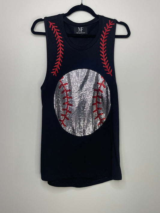 Game Day Tank, Black Muscle, Baseball