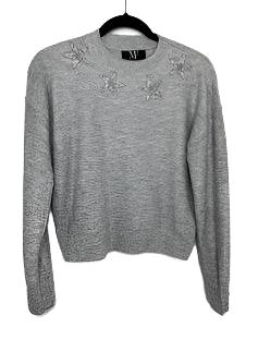 Sweater, Crewneck Gray, Silver Stars