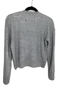 Sweater, Crewneck Gray, Silver Stars