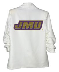 Licensed Game Day, White Blazer, JMU Logo