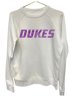 Licensed Game Day Sweatshirt, Crewneck White, JMU Dukes