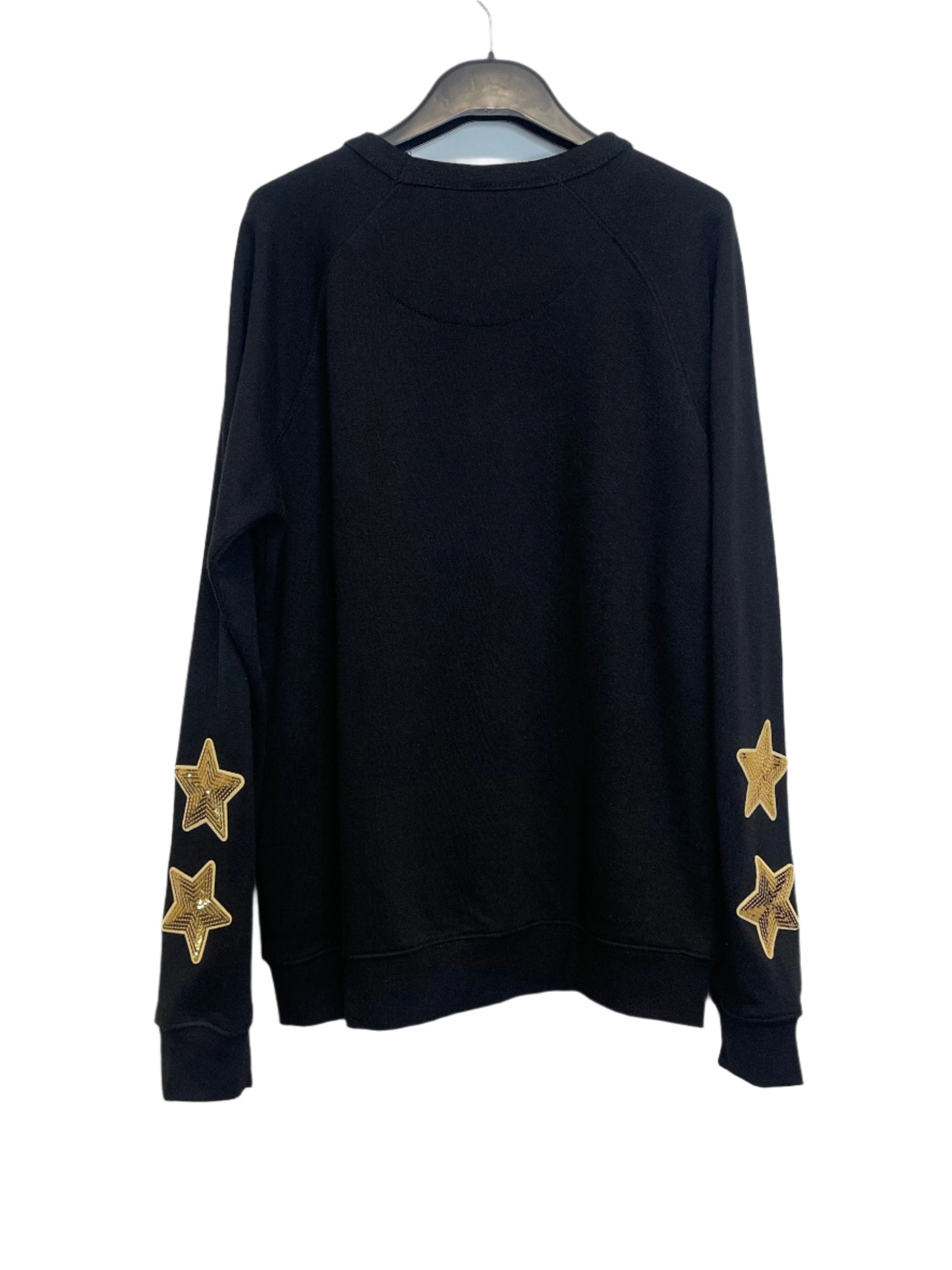 Licensed Game Day Sweatshirt, Crewneck Black, LSU Tiger Eye & Gold Stars