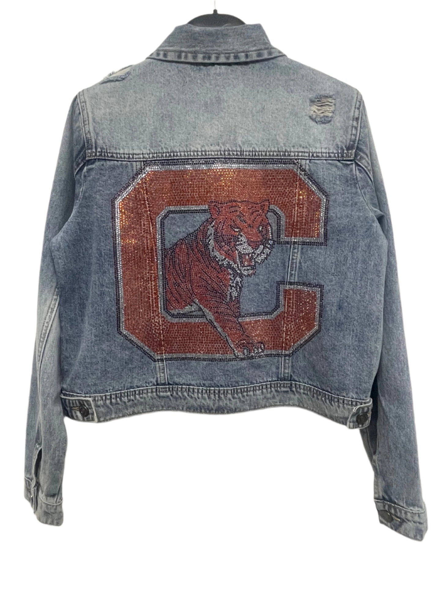 Licensed Game Day Jacket, Blue Denim, Clemson Big C and Tiger