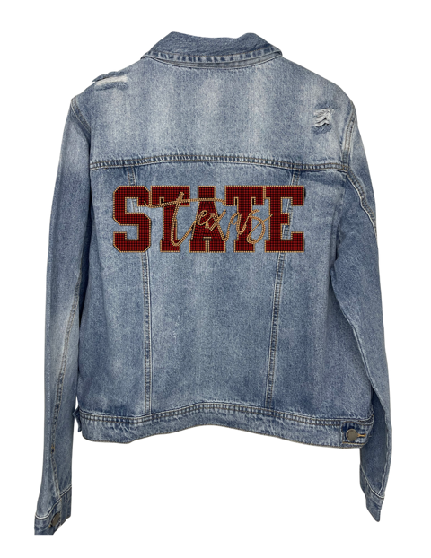 Licensed Game Day Jacket, Blue Denim, Texas State