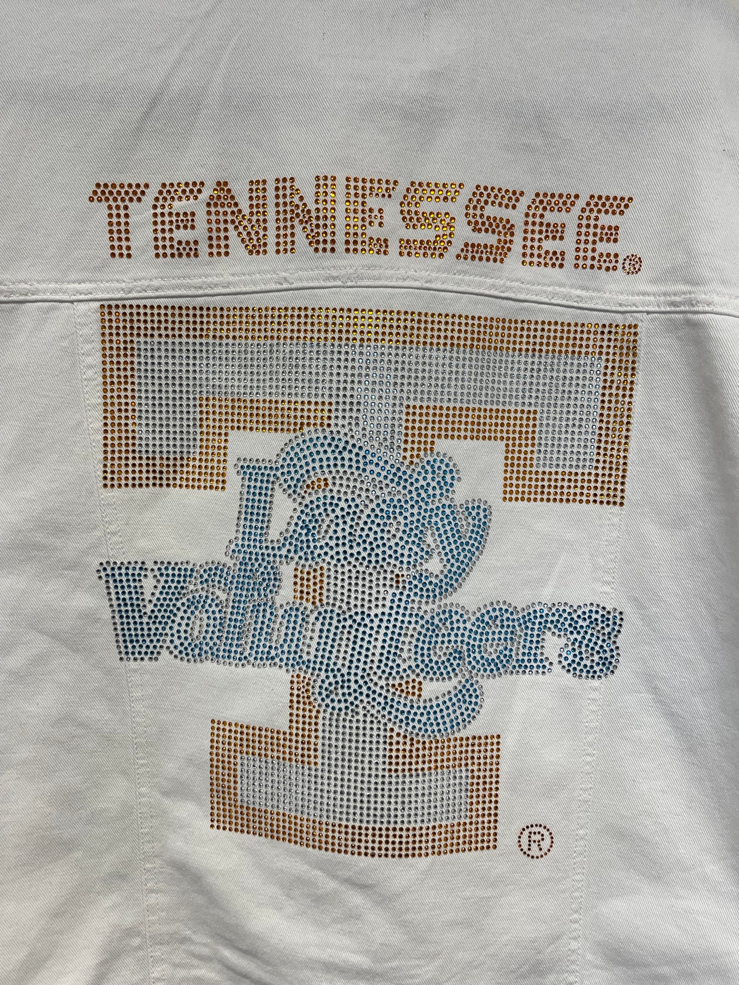 Game Day Jacket, White Denim, Tennessee Lady Vols T