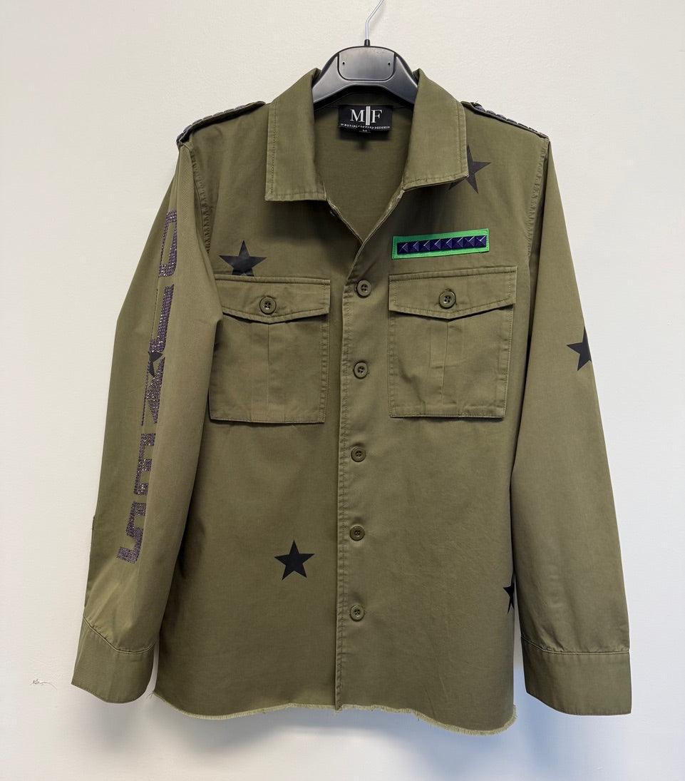 JMU Dukes & Multi Bulldog Army Green Shacket