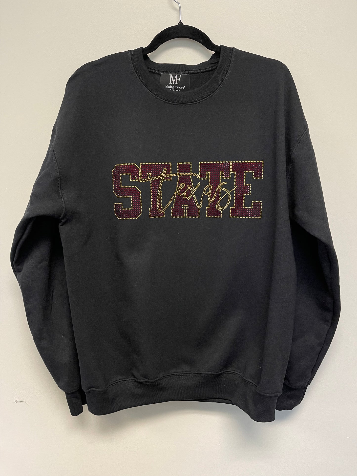Game Day Sweatshirt, Crewneck Black, Texas State