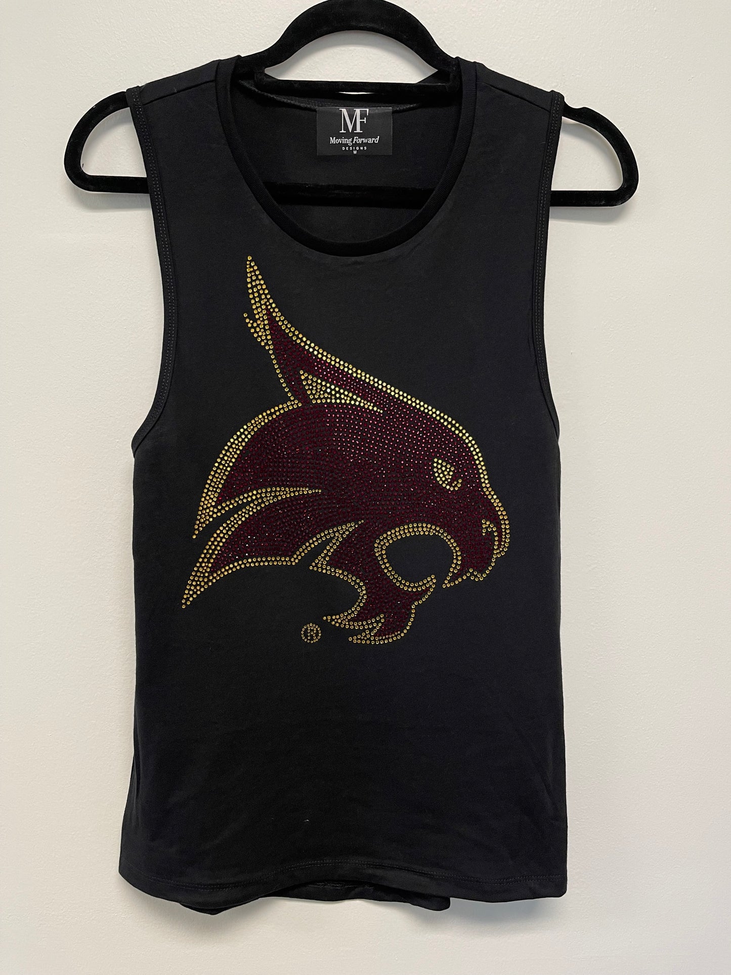 Game Day Tank Top, Black, Texas State Bobcat