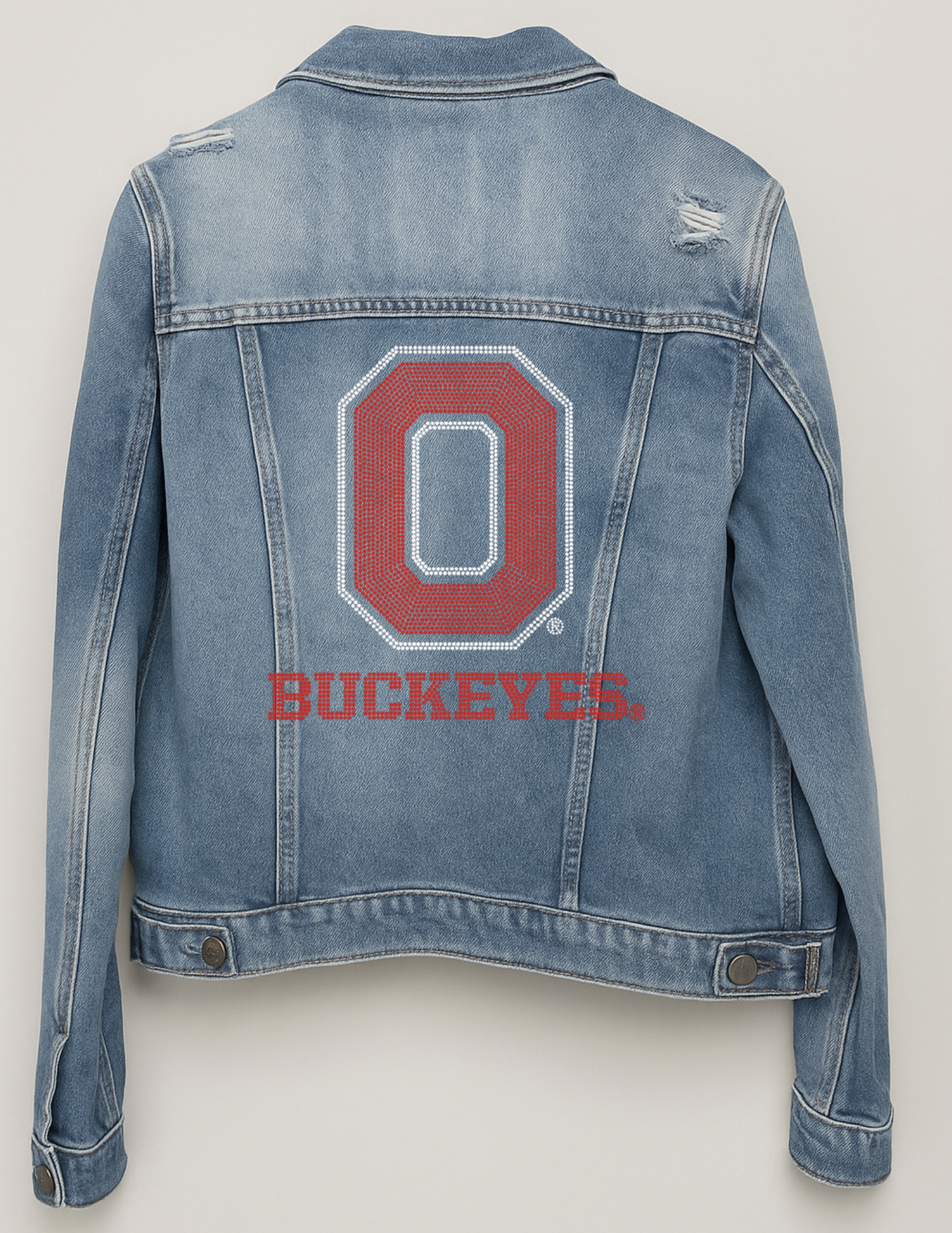 Game Day Jacket, Blue Denim, Ohio State O Buckeyes