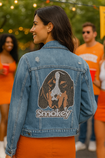 Game Day Jacket, Blue Denim, Tennessee Vols Smokey