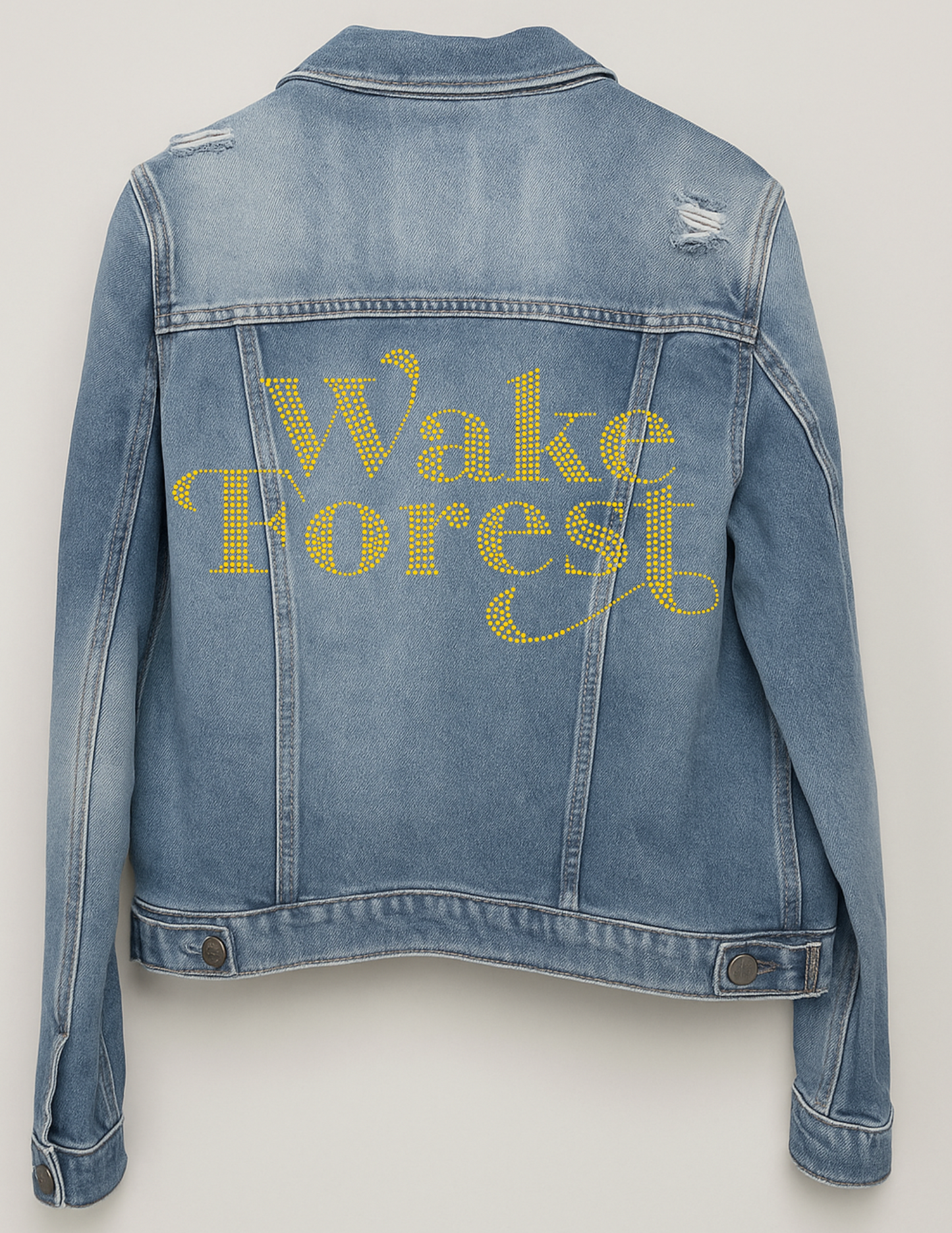 Game Day Jacket, Blue Denim, Wake Forest Script