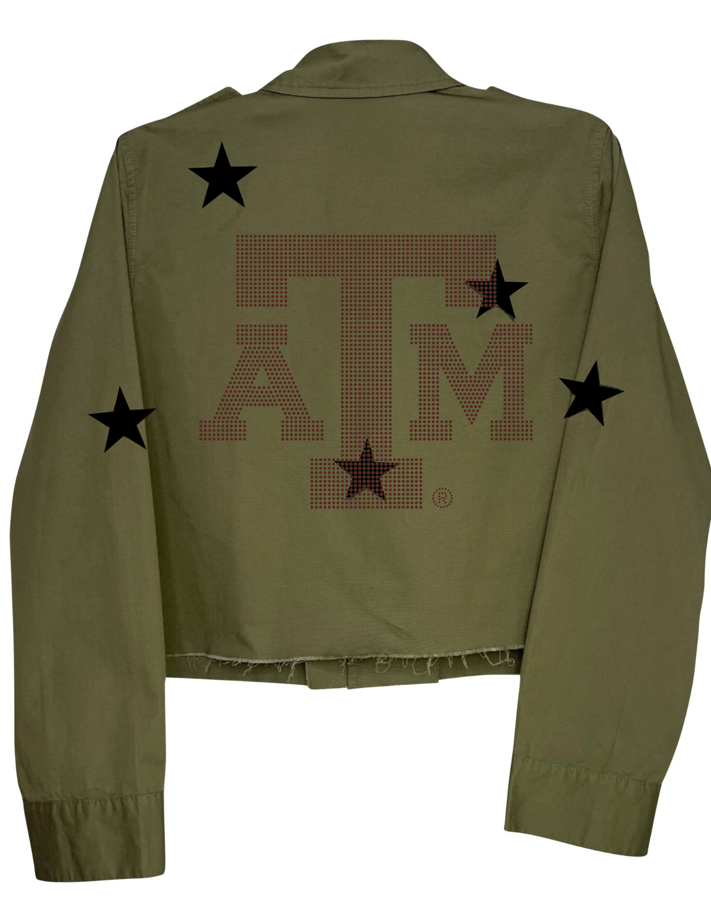 Texas A&M Logo Army Green Shacket