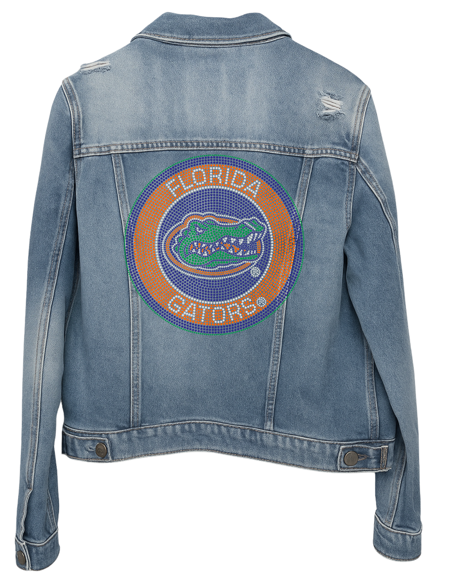 University of Florida Gators Circle Decal Blue Denim Jacket