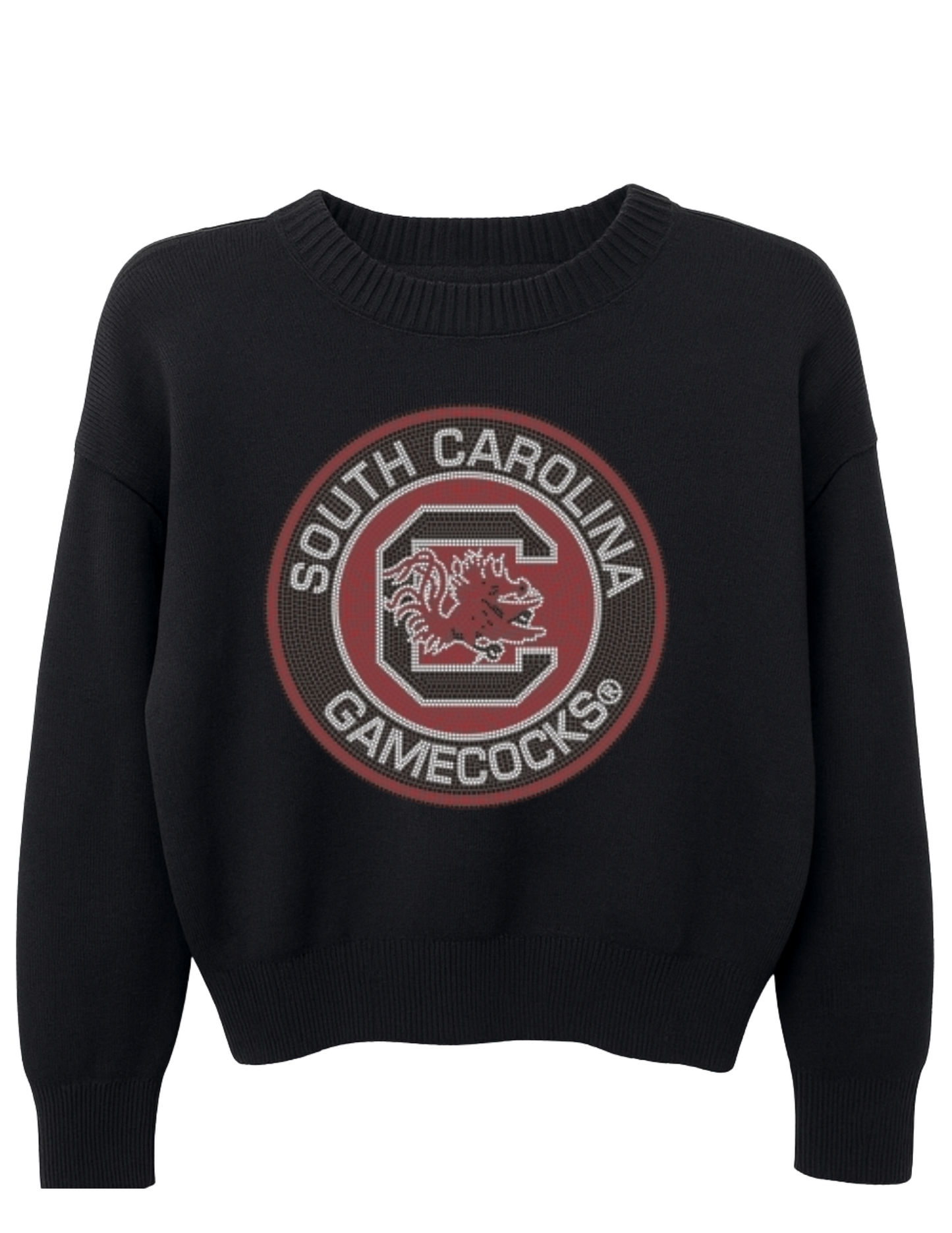 University of South Carolina Circle Gamecock Decal Black Crewneck Sweater