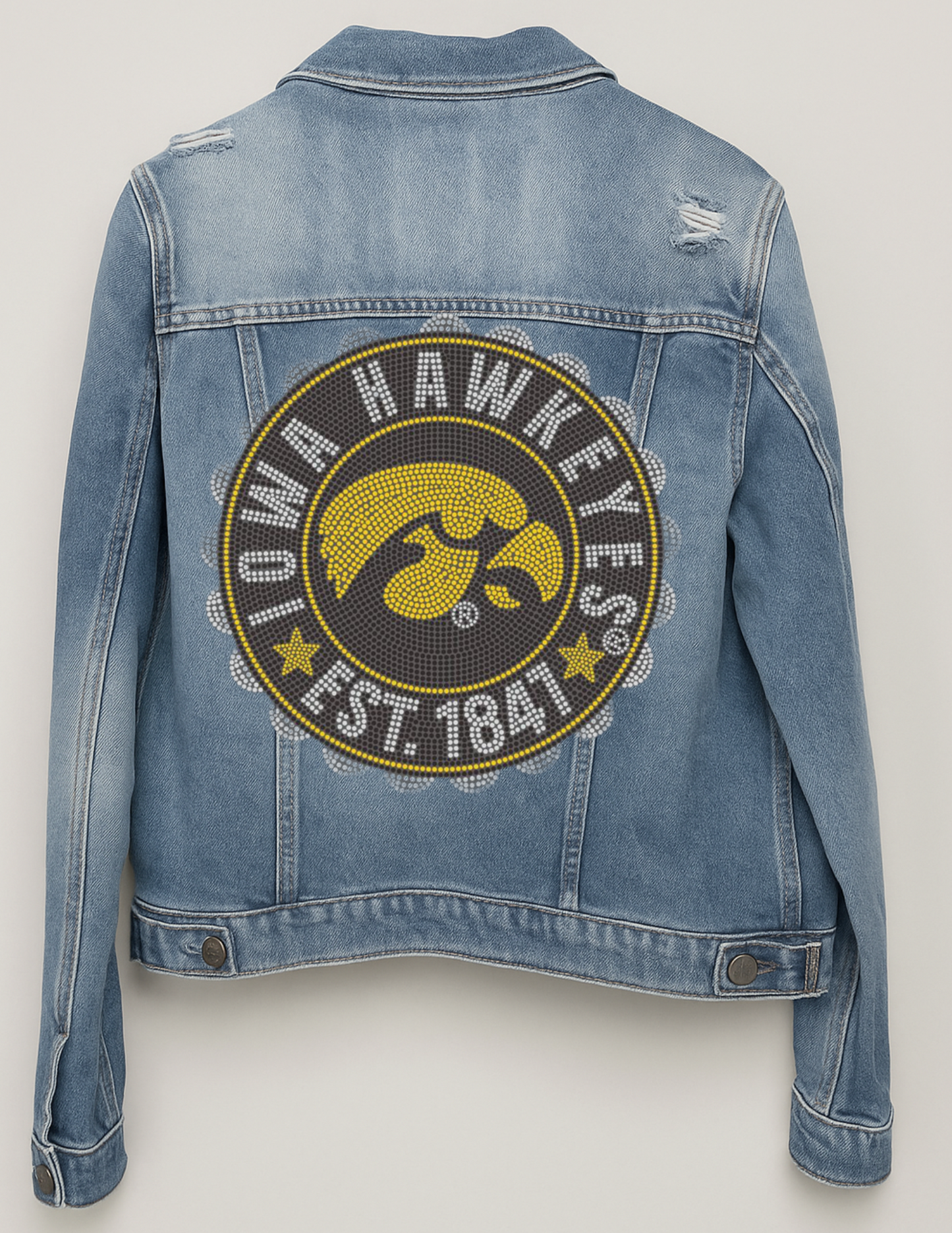 Univ of Iowa EST. 1841 Blue Denim Jacket