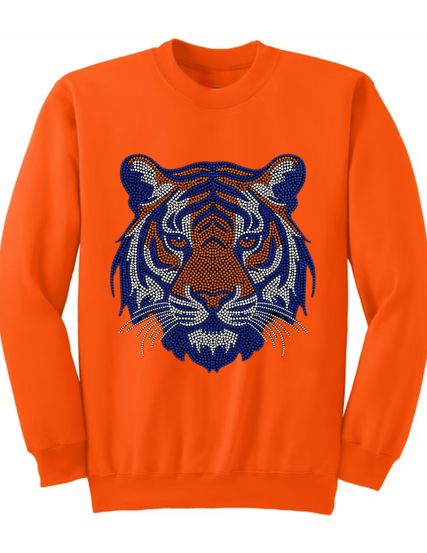 Orange & Navy Tiger Orange Crewneck Sweatshirt