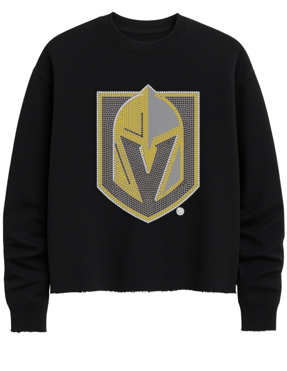 Vegas Golden Knights Shield Black Crewneck Sweatshirt
