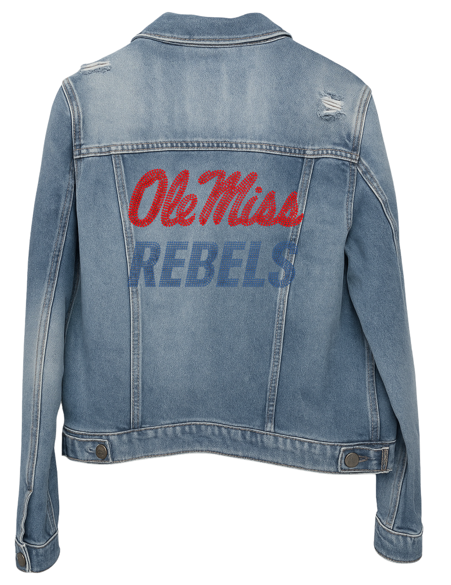 Ole Miss Rebels Blue Denim Jacket