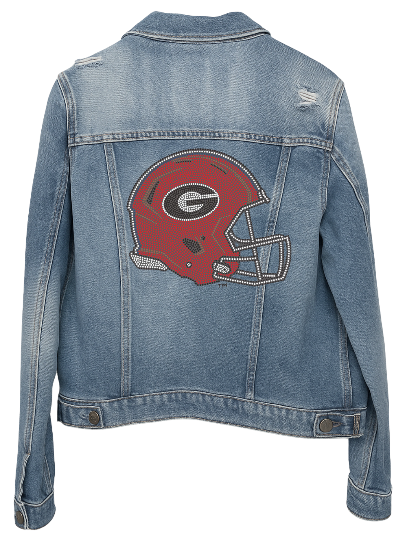 University of Georgia Helmet Blue Denim Jacket