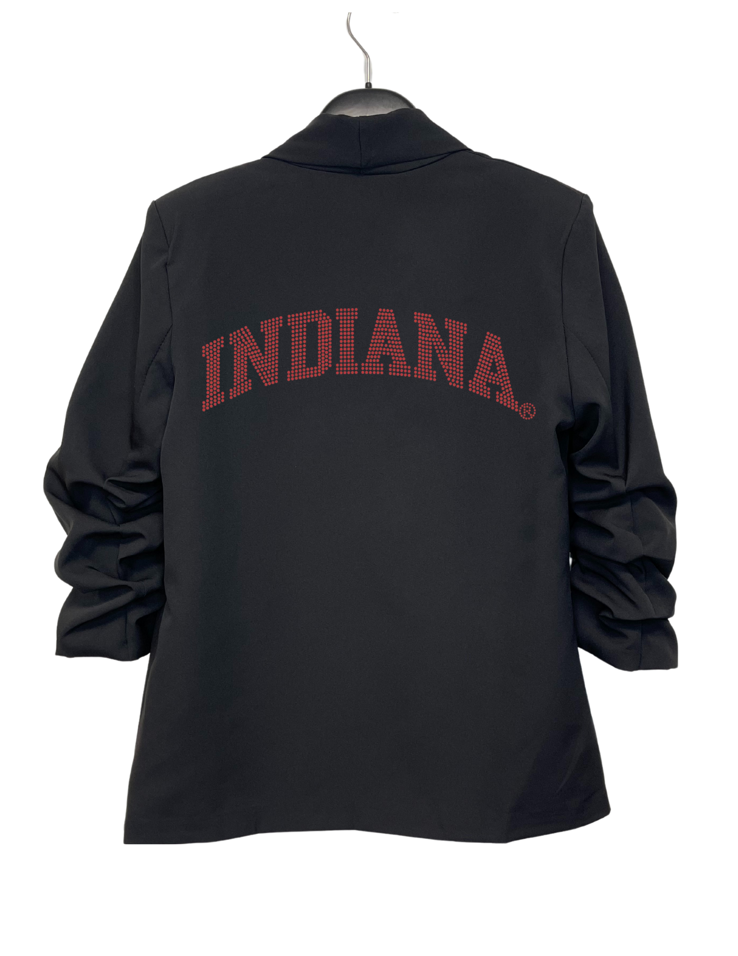 Indiana University Curve Ruched Black Blazer