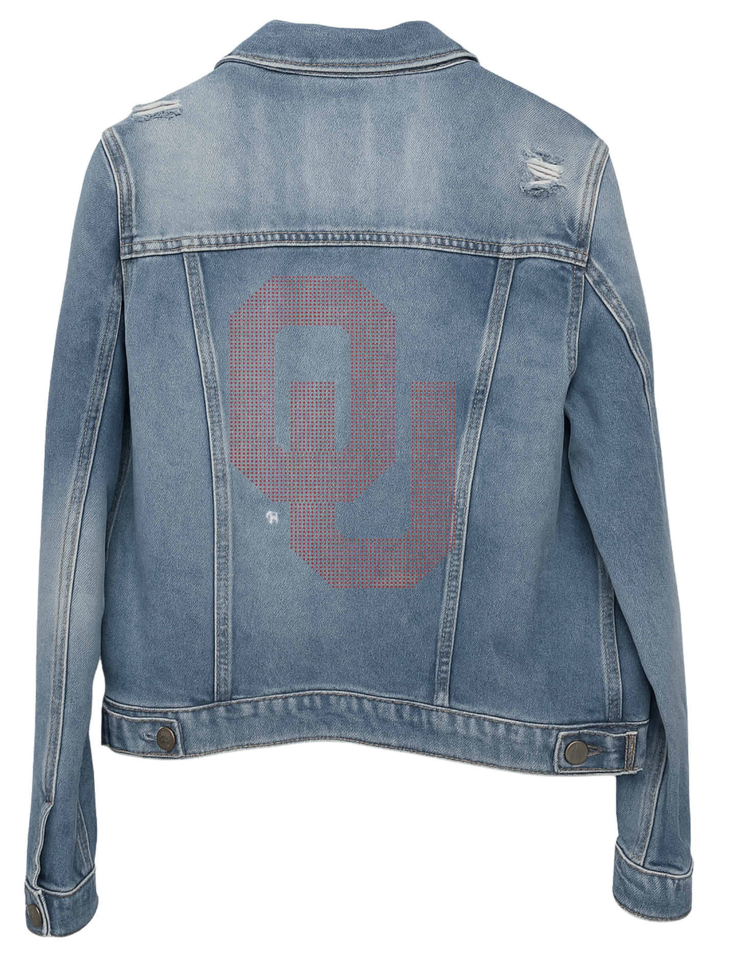 University of Oklahoma Interlocking OU Blue Denim Jacket