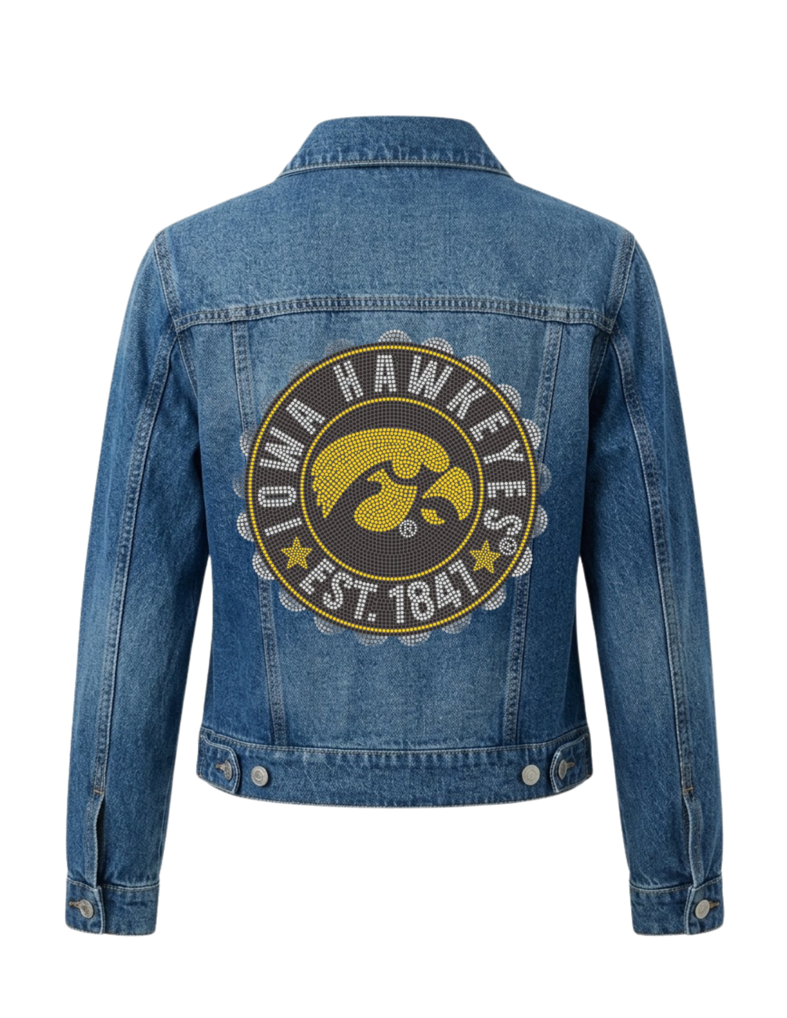 Univ of Iowa EST. 1841 Blue Denim Jacket